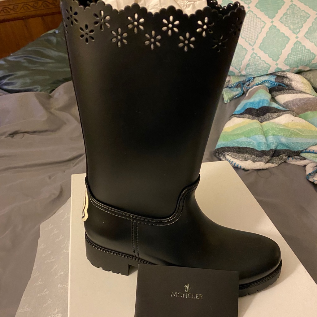 Black Moncler Rain Boots